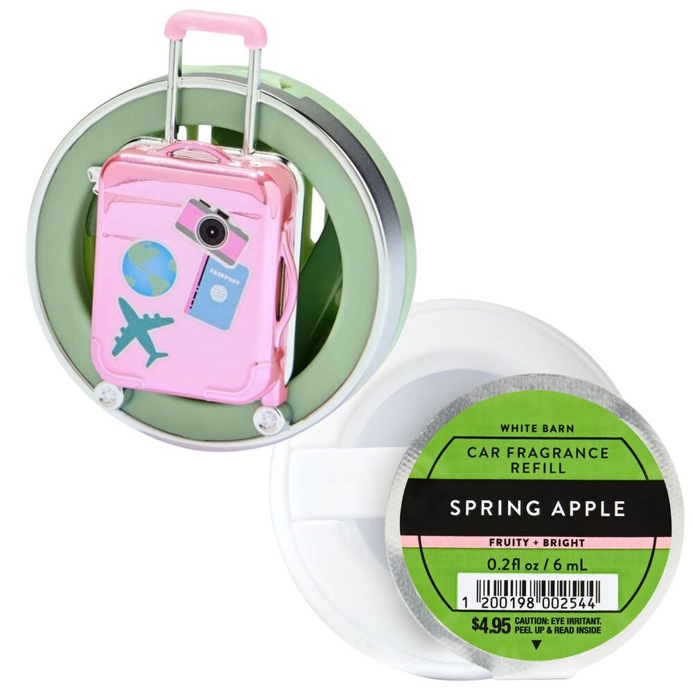 Bath & Body Works Car Fragrance Holder Luggage A/C Vent or Visor Clip w/ Refill